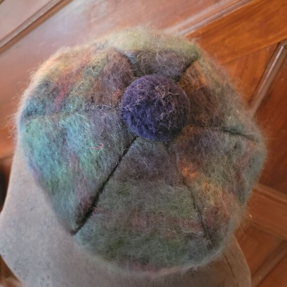 Vintage Scottish Mohair Wool Beret Hat - Picture 2 of 4